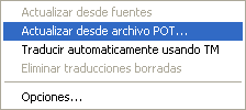 Actualizar archivo .po