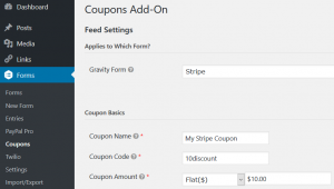 Gravity Forms Coupon Example