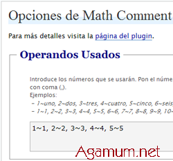 Math Comment Spam Protection en español