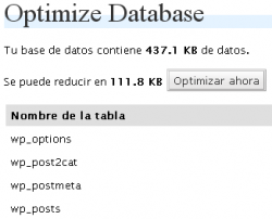 Optimize DB en español