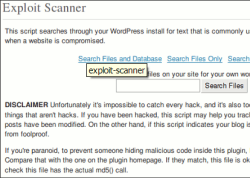 Imagen de WordPress Exploit Scanner